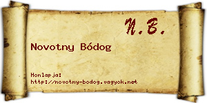 Novotny Bódog névjegykártya